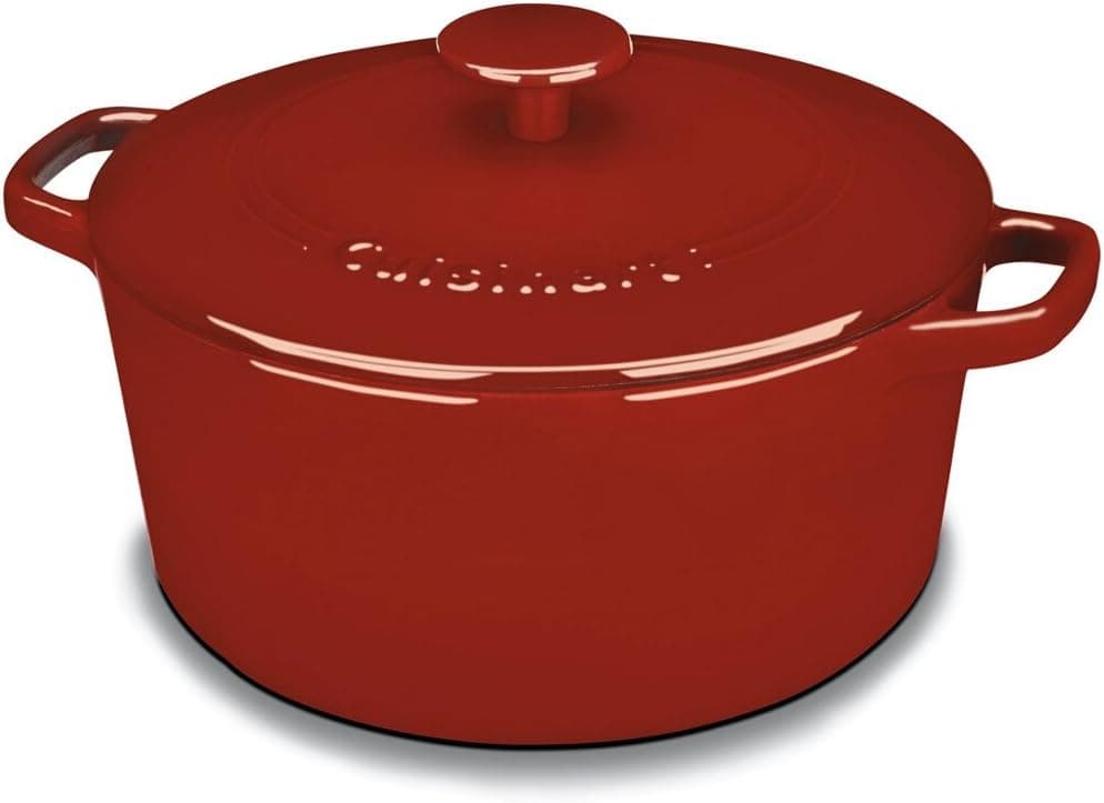 Cuisinart Chef's Classic Enameled Cast Iron Dutch Oven, 5-Quart, Round, Cardinal Red