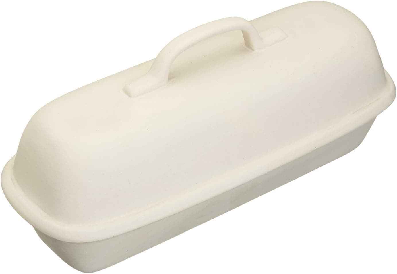 KitchenCraft Home Made Bread Cloche, Rectangular Stoneware, White