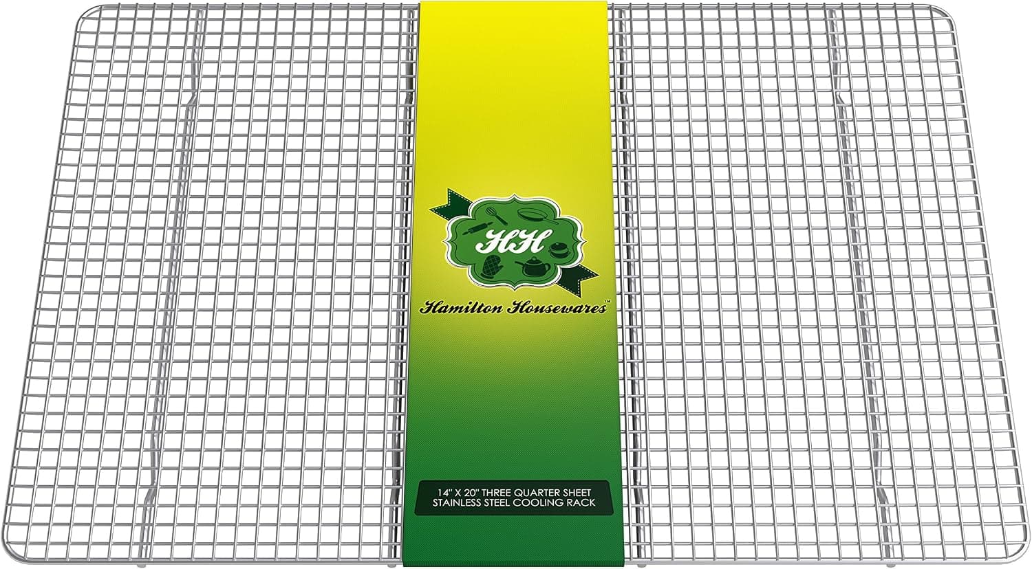 Stainless Steel Wire Cooling Rack, 14x20, Ultra Heavy Duty Commercial Grade, Fits 3/4 Big Sheet Pan
