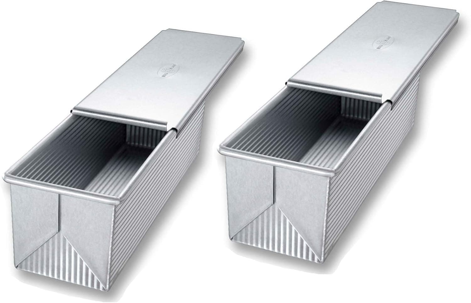 USA Pan Pullman Loaf Pan with Cover, Large with Set of 2