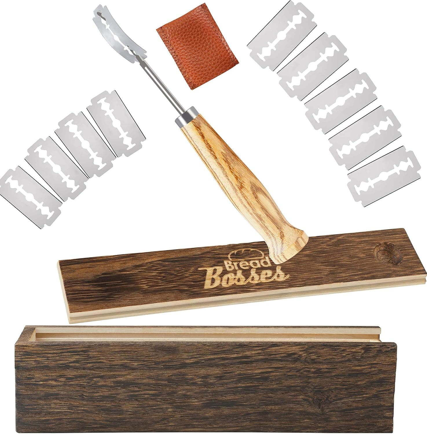 Bread Bosses Bread Bakers Lame Slashing Tool - Dough Making Slasher Tools Baking Sourdough Bread Starter Jar Scoring Knife Razor Cutter Slashing Tool Accessories for Cutting Supplies