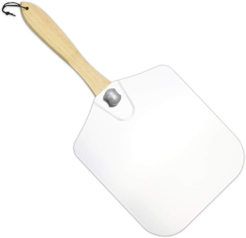 Homevibes Aluminum Pizza Peel with Wood Handle 14-Inch x 12-Inch