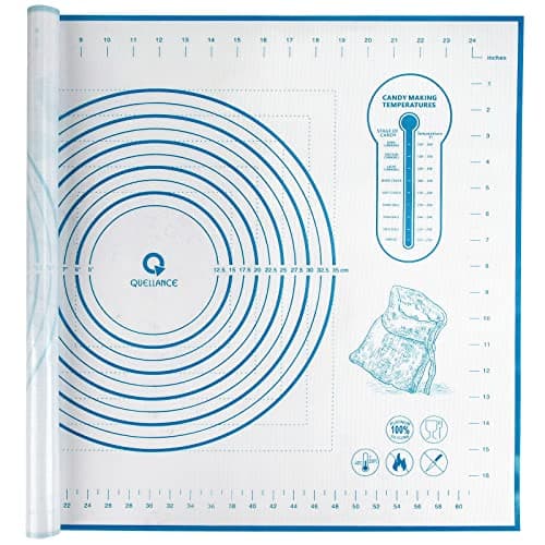 Silicone Baking Mat with Measurements, Pastry/Fondant/Dough Rolling Counter/Oven Liner Mat, 20''(W)28''(L) Blue