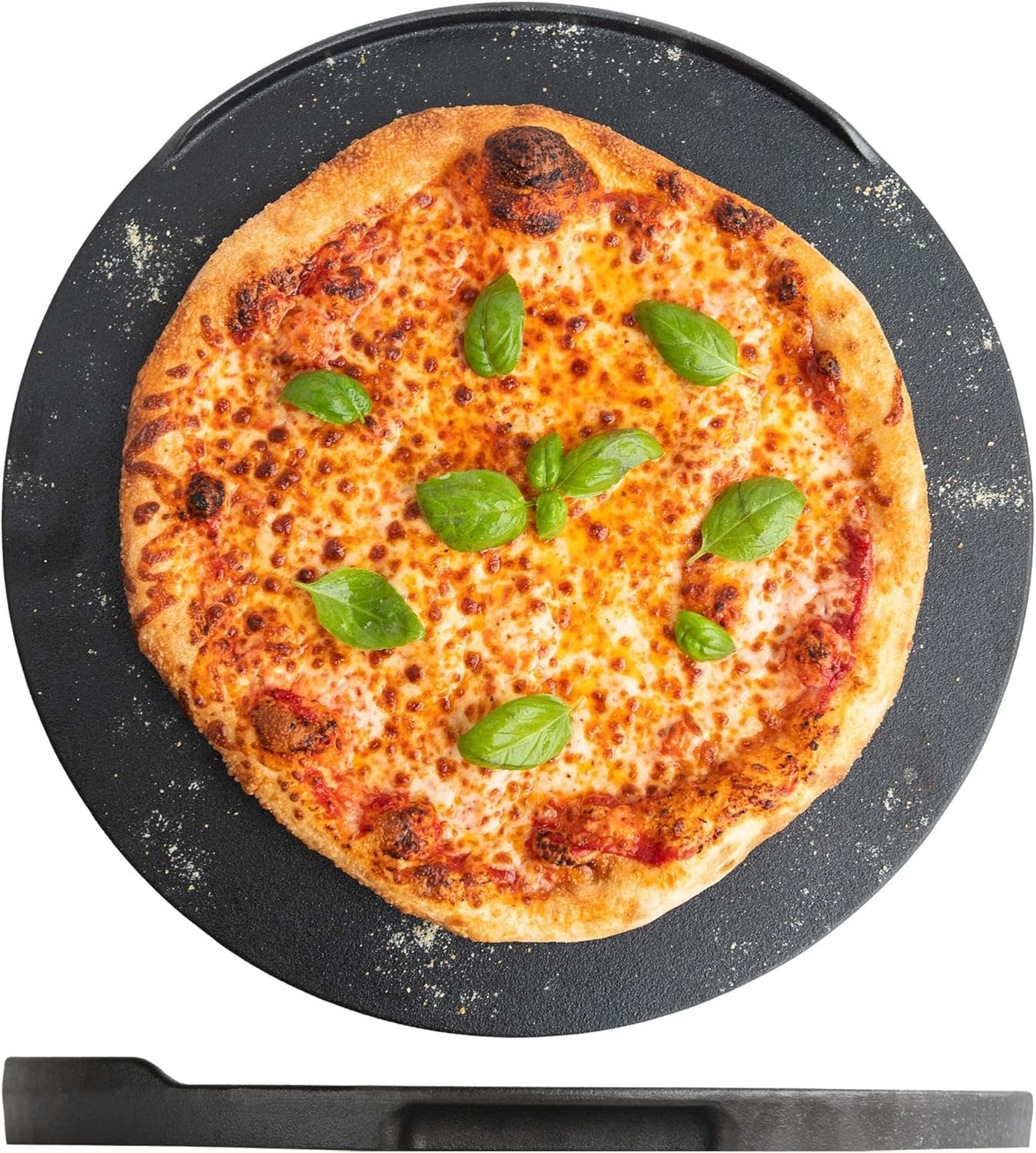 NerdChef Speed Steel Round XL High Performance Pizza Baking Stone, 16 inch