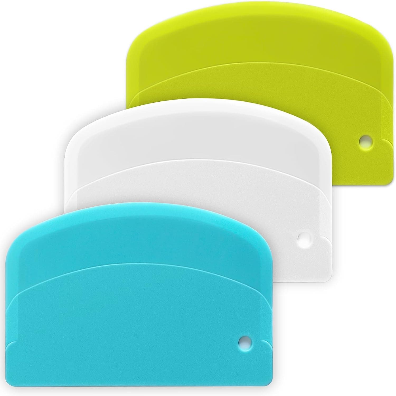 ALLTOP Hard Bench Scraper - Premium Quality Bread Tools for Homemade Baking, Dough Cutter with Versatile Usage - Vibrant and Ergonomic Plastic Bowl Scrapers for Your Kitchen