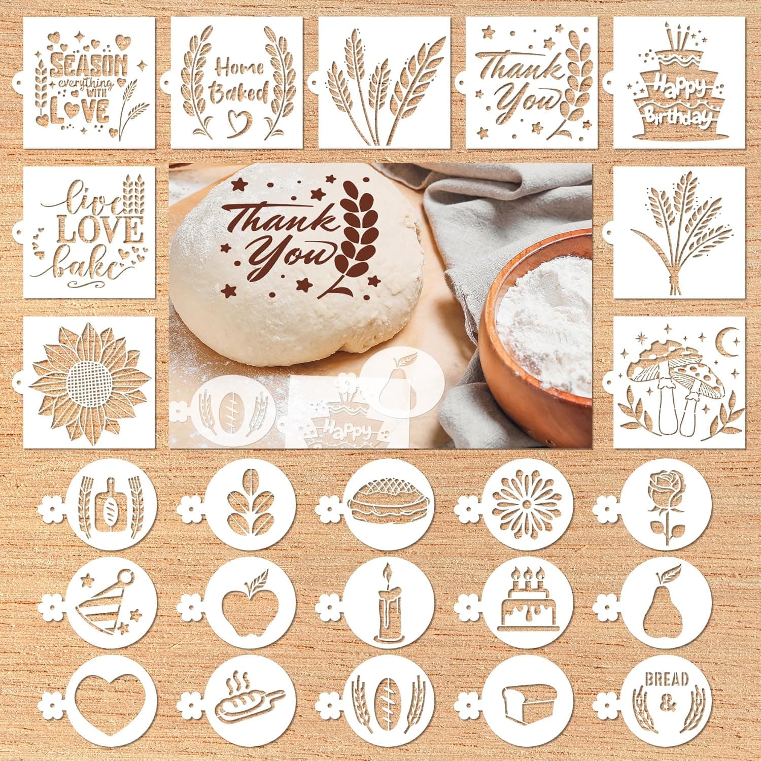 Sitsink Bread Stencils for Sourdough