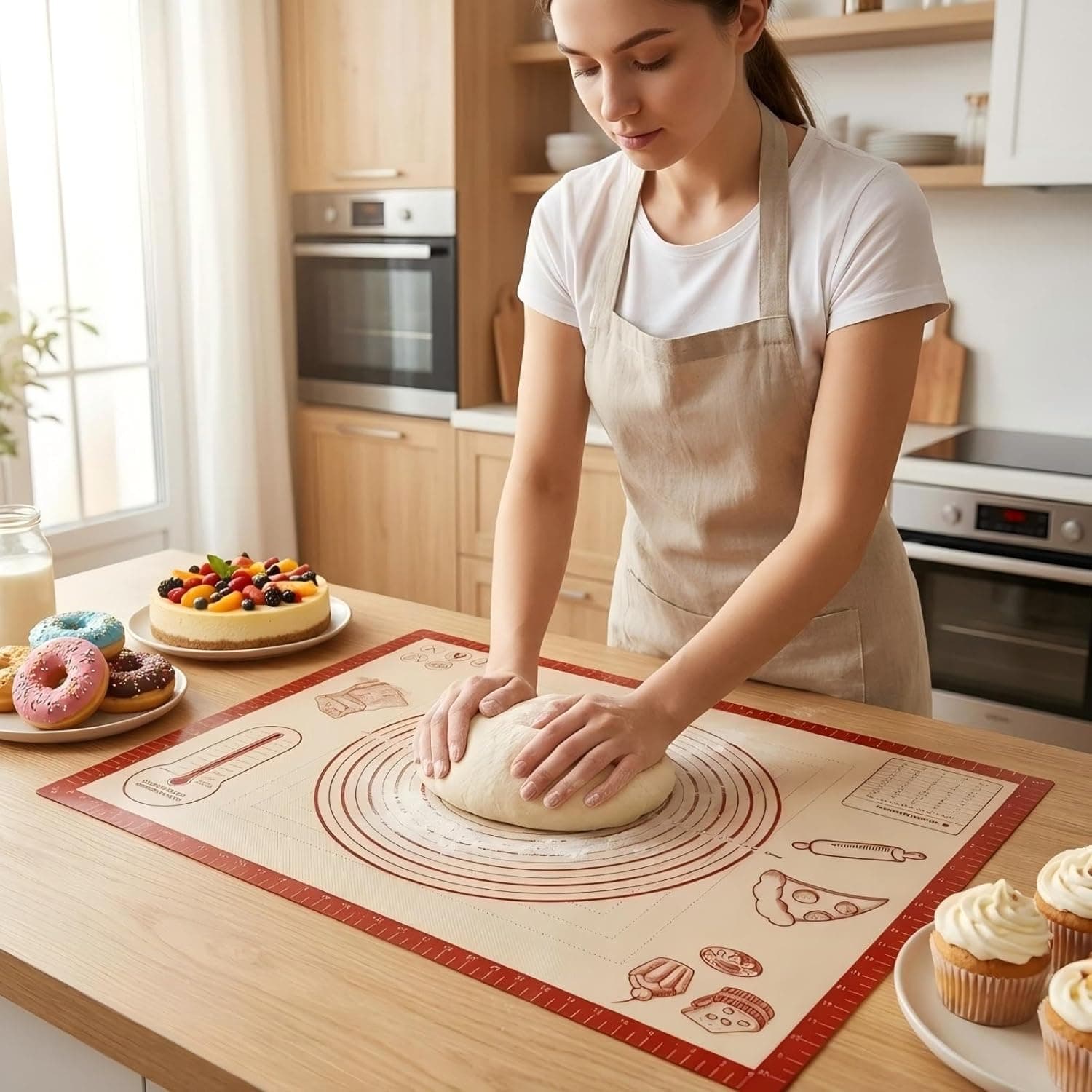 Silicone Baking Pastry Dough Mat - 28x20 Inch Extra Large