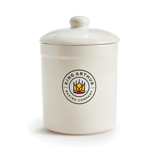 King Arthur Baking Company Classic Sourdough Storage Crock, Ceramic, Non-Reactive Glaze, 1-Quart Capacity