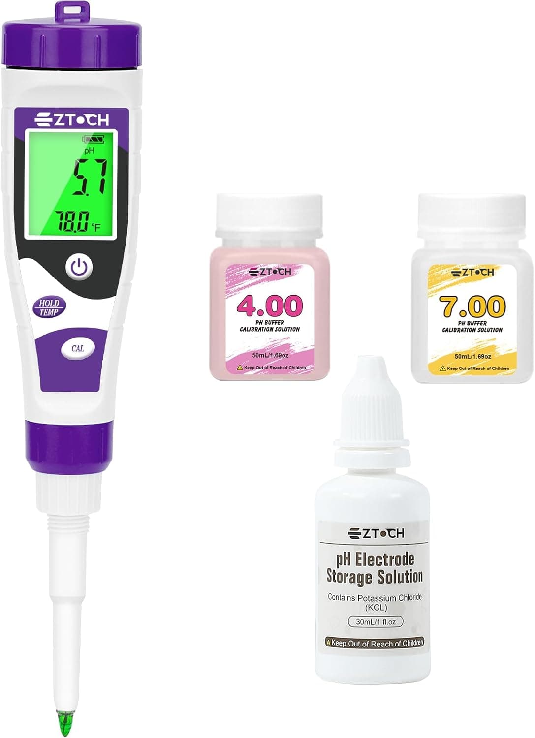 EZTOCH Food pH Meter, Digital pH Meter for Food Fermentation Canning Cooking, Smart Sourdough pH Tester for Bread Cheese Sauces
