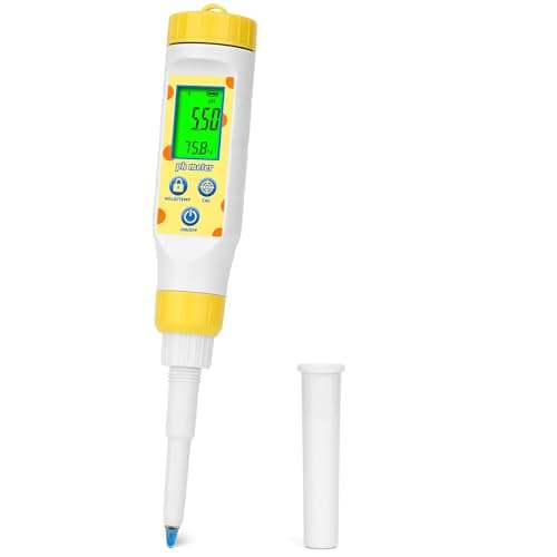ORAPXI Digital pH Meter for Food Fermentation and Canning, Smart Food pH Tester with High Accuracy Spear Probe for Sourdough, Salsa and Hot Sauces, pH Test Pen with ATC for Solid and Liquid