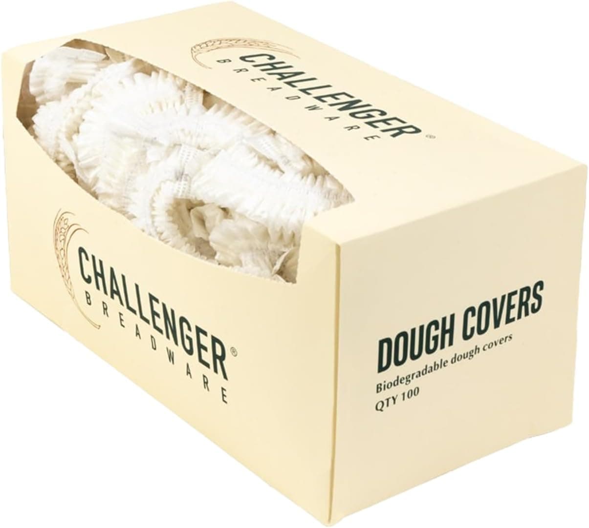 Challenger Breadware Biodegradable Dough Covers, Reusable Proofing Bowl Covers, 100 Count