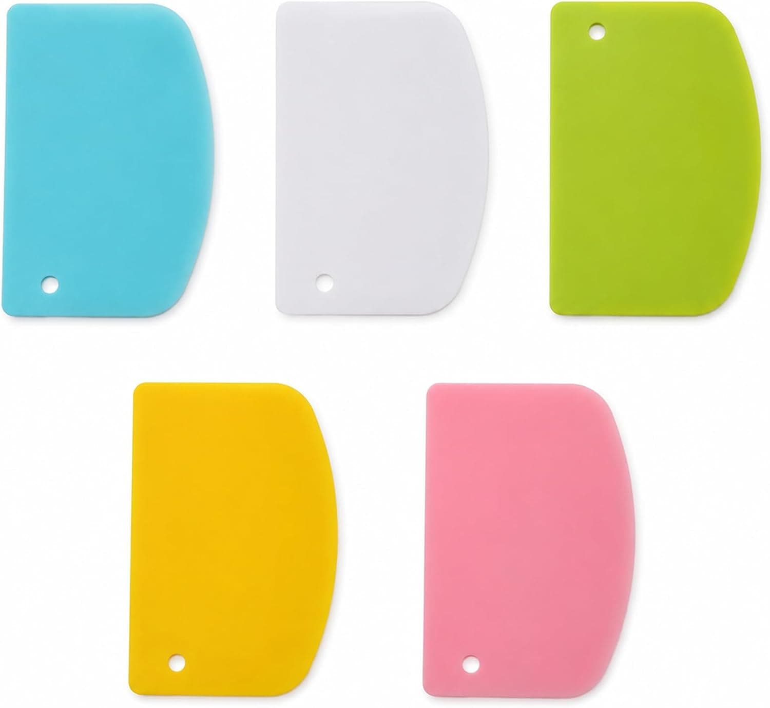 5 Pcs Dough Scraper Flexible Bench Scraper Plastic Bowl Scrapers Multifunctional for Sourdough Bread