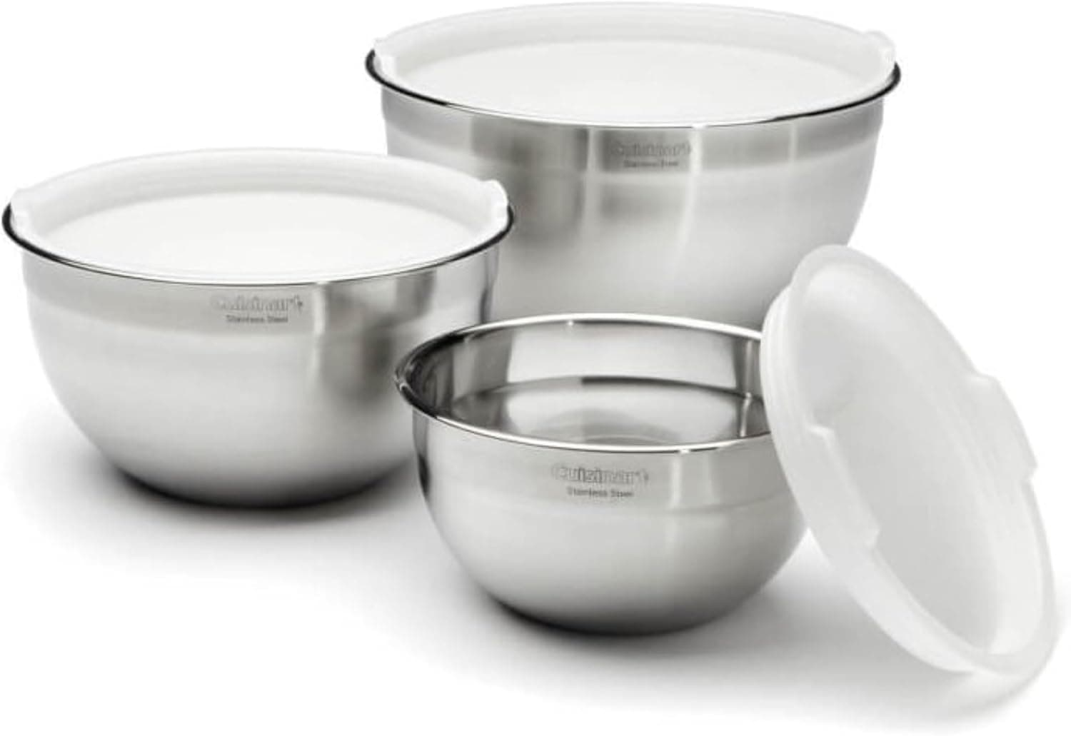Cuisinart Mixing Bowl Set, Nesting Bowls, Stainless Steel, 3 Piece CTG-00-SMB