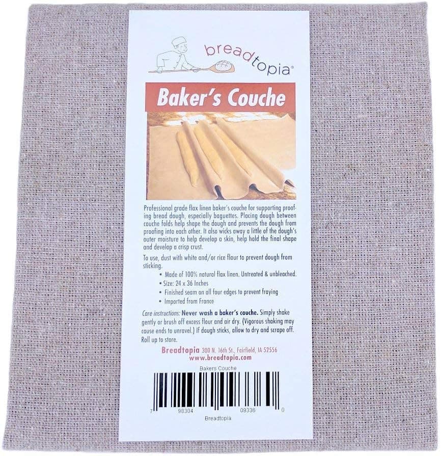 Breadtopia Bakers Couche Professional Flax Linen Proofing Cloth 24 x 36