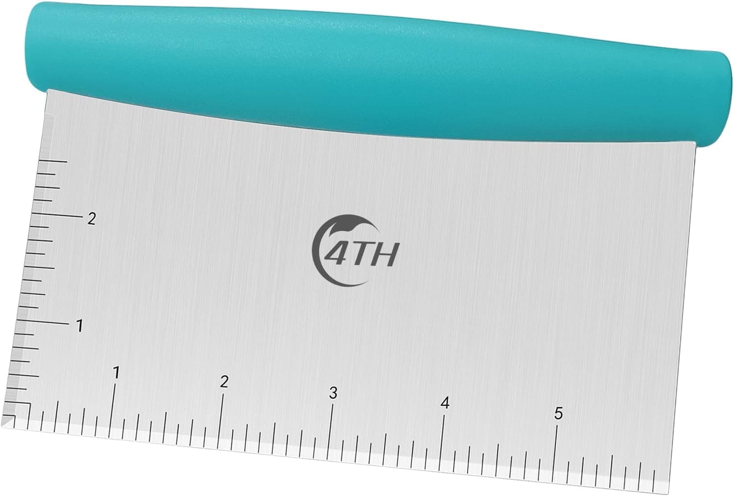 4TH Bench Scraper Professional Stainless Steel Dough and Pastry Cutter Multi Purpose Kitchen Gadget Turquoise