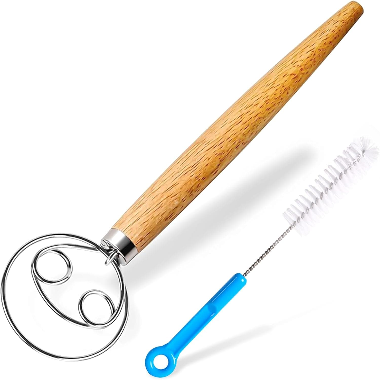 Dkoyied Danish Dough Whisk Large Bread Mixer 13 Inches Premium Stainless Steel